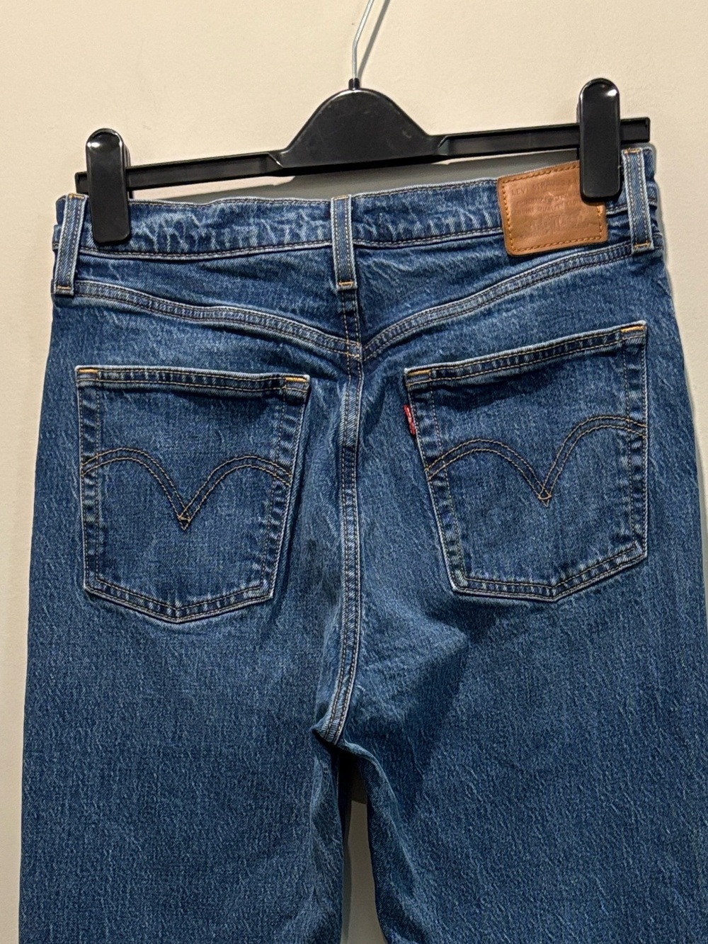 Levi’s Ribcage Boot High Rise Blue Bootcut Jeans Size 30 Western Y2K 90s - Picture 8 of 15